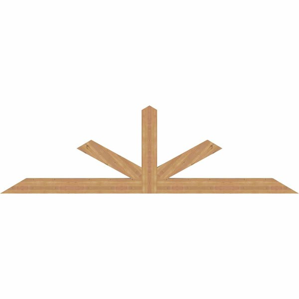 Ekena Millwork Saratoga Timber Gable Bracket, Western Red Cedar, 108"W x 31 1/2"H x 3 1/2"D x 5 1/2"F, 7/12 Pitch GBW108X31X0406SAR00SWR - main